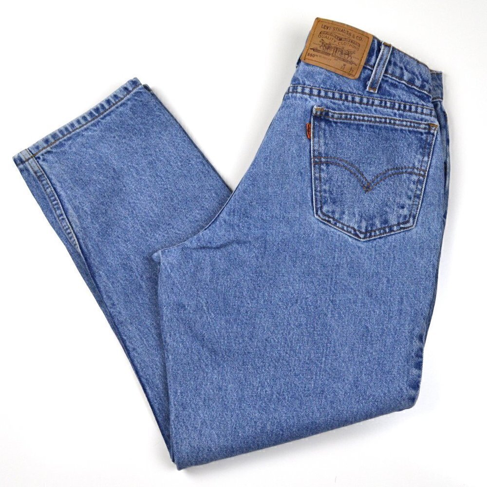 Levi's Vintage Orange Tab Mom Jeans 550 32x27 - Picture 1 of 8